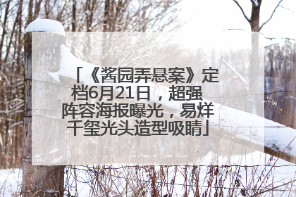 《酱园弄悬案》定档6月21日，超强阵容海报曝光，易烊千玺光头造型吸睛