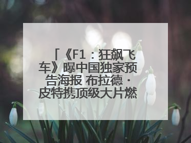 《F1：狂飙飞车》曝中国独家预告海报 布拉德・皮特携顶级大片燃爆暑期