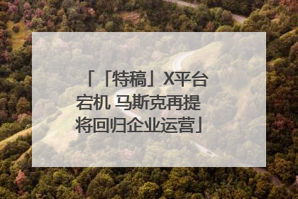 「特稿」X平台宕机 马斯克再提将回归企业运营