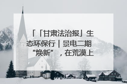 「甘肃法治报」生态环保行｜景电二期“焕新”，在荒漠上筑起一道绿色长城