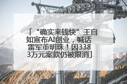 “确实来钱快”王自如宣布AI创业，喊话雷军董明珠！因3383万元案款仍被限消