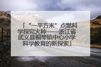 “一平方米”点燃科学探究火种——浙江省武义县桐琴镇中心小学科学教育的新探索