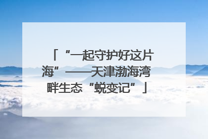 “一起守护好这片海”——天津渤海湾畔生态“蜕变记”