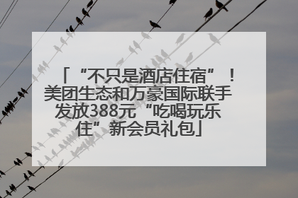 “不只是酒店住宿”！美团生态和万豪国际联手发放388元“吃喝玩乐住”新会员礼包