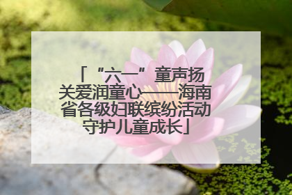 “六一”童声扬 关爱润童心——海南省各级妇联缤纷活动守护儿童成长