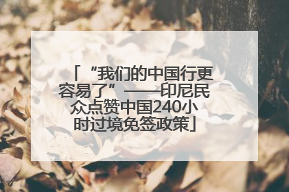 “我们的中国行更容易了”——印尼民众点赞中国240小时过境免签政策