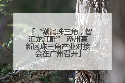 “潮涌珠三角，智汇龙江畔” 漳州高新区珠三角产业对接会在广州召开