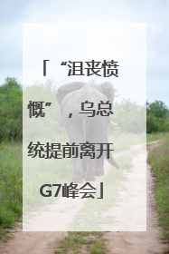 “沮丧愤慨”，乌总统提前离开G7峰会