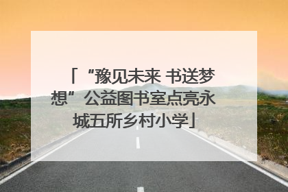 “豫见未来 书送梦想”公益图书室点亮永城五所乡村小学