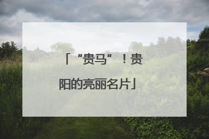 “贵马”！贵阳的亮丽名片