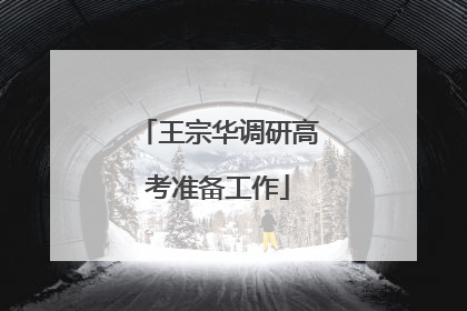 王宗华调研高考准备工作