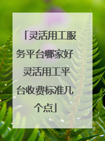 灵活用工服务平台哪家好 灵活用工平台收费标准几个点