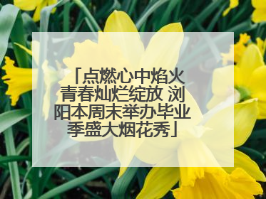 点燃心中焰火 青春灿烂绽放 浏阳本周末举办毕业季盛大烟花秀