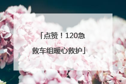点赞！120急救车组暖心救护