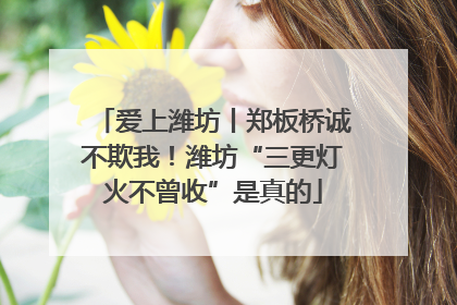 爱上潍坊丨郑板桥诚不欺我！潍坊“三更灯火不曾收”是真的