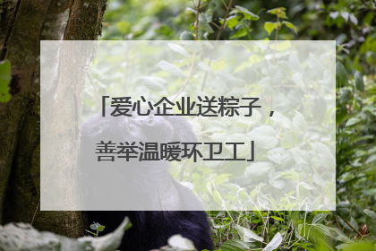 爱心企业送粽子，善举温暖环卫工