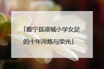 睢宁县凌城小学女足的十年淬炼与荣光
