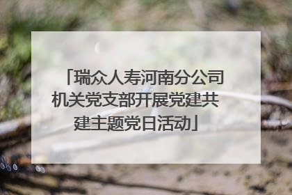 瑞众人寿河南分公司机关党支部开展党建共建主题党日活动