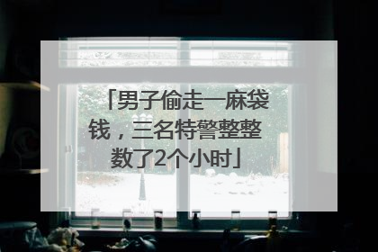 男子偷走一麻袋钱，三名特警整整数了2个小时