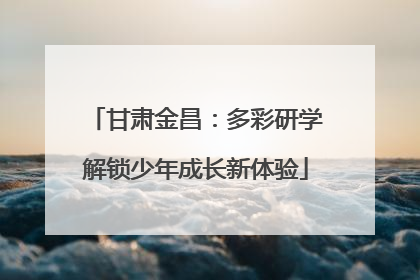 甘肃金昌：多彩研学解锁少年成长新体验