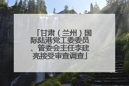 甘肃（兰州）国际陆港党工委委员、管委会主任李建亮接受审查调查