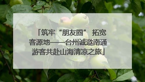 筑牢“朋友圈” 拓宽客源地——台州诚邀南通游客共赴山海清凉之旅