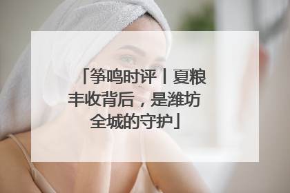 筝鸣时评丨夏粮丰收背后，是潍坊全城的守护