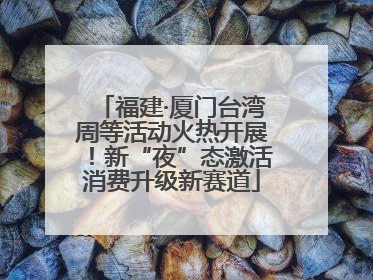 福建·厦门台湾周等活动火热开展！新“夜”态激活消费升级新赛道
