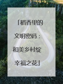 稻香里的文明密码：和美乡村绽幸福之花