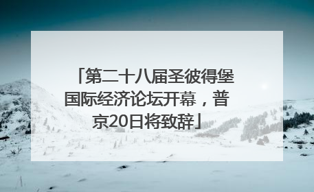第二十八届圣彼得堡国际经济论坛开幕，普京20日将致辞