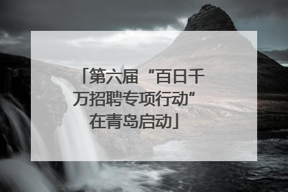 第六届“百日千万招聘专项行动”在青岛启动