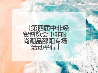 第四届中非经贸博览会中非时尚潮品邵阳专场活动举行