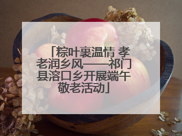 粽叶裹温情 孝老润乡风——祁门县溶口乡开展端午敬老活动