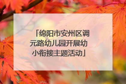 绵阳市安州区调元路幼儿园开展幼小衔接主题活动