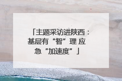 主题采访进陕西：基层有“智”理 应急“加速度”