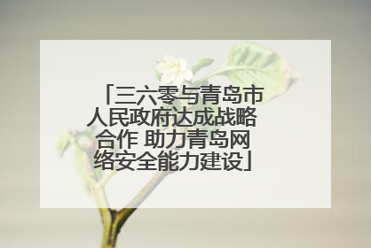三六零与青岛市人民政府达成战略合作 助力青岛网络安全能力建设