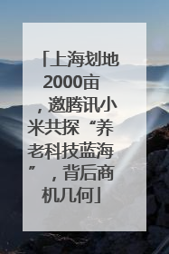 上海划地2000亩，邀腾讯小米共探“养老科技蓝海”，背后商机几何
