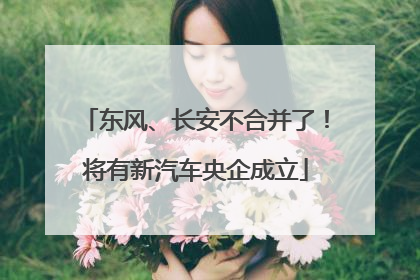 东风、长安不合并了！将有新汽车央企成立