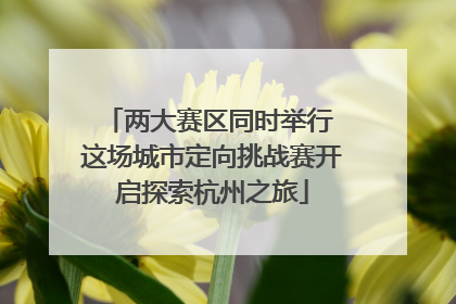 两大赛区同时举行 这场城市定向挑战赛开启探索杭州之旅