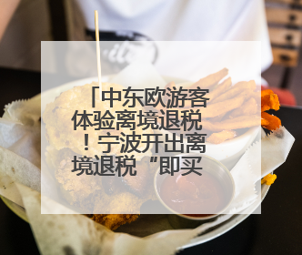 中东欧游客体验离境退税！宁波开出离境退税“即买即退”首单