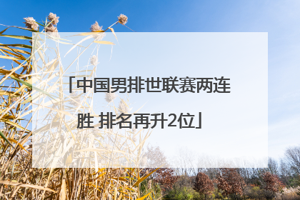 中国男排世联赛两连胜 排名再升2位