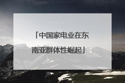 中国家电业在东南亚群体性崛起