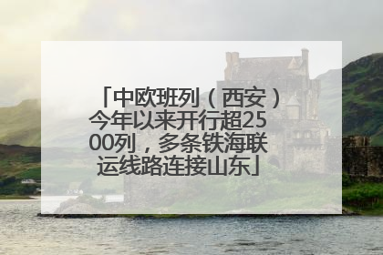 中欧班列（西安）今年以来开行超2500列，多条铁海联运线路连接山东