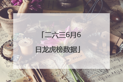二六三6月6日龙虎榜数据