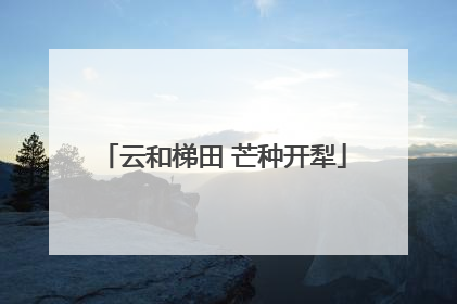 云和梯田 芒种开犁