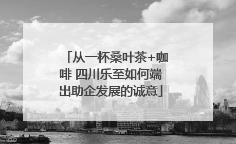 从一杯桑叶茶+咖啡 四川乐至如何端出助企发展的诚意