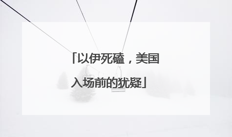 以伊死磕，美国入场前的犹疑