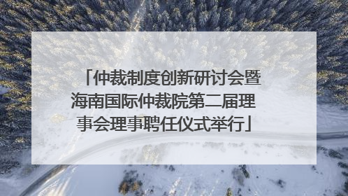仲裁制度创新研讨会暨海南国际仲裁院第二届理事会理事聘任仪式举行
