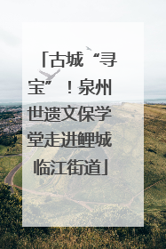 古城“寻宝”！泉州世遗文保学堂走进鲤城临江街道