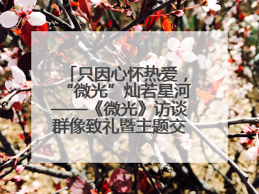 只因心怀热爱，“微光”灿若星河——《微光》访谈群像致礼暨主题交流活动启动